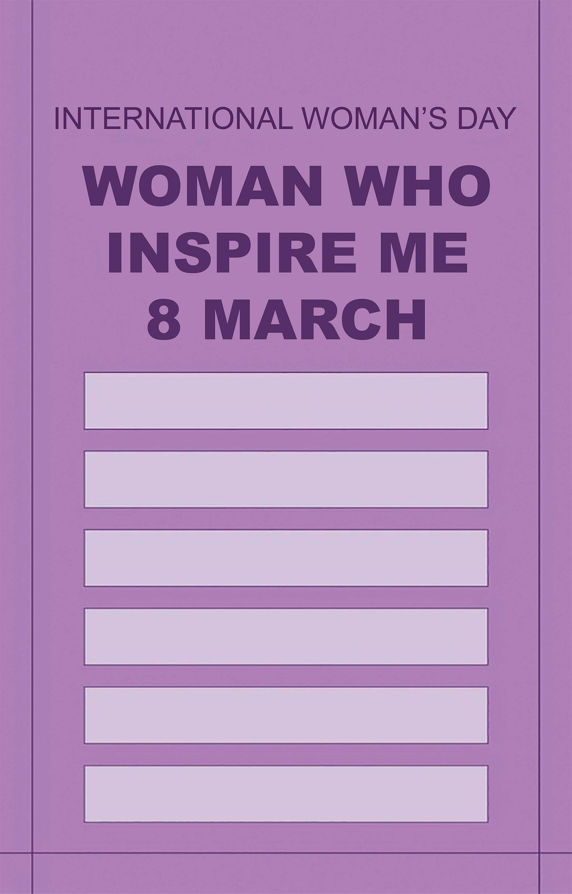 Womans Day 8 March Inspiring Women Purple Quote Tapestry Wall Art - Image 3