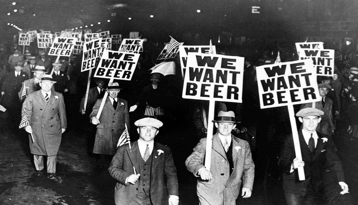We Want Beer 1932 Protest Poster, Black And White - Image 3