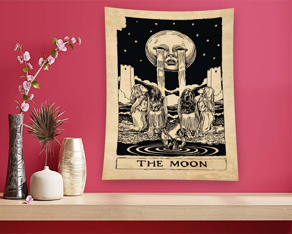 Moon Minimalist Gothic Horror Wall Art Print