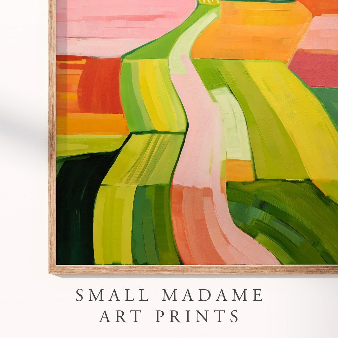 Colorful Abstract Landscape Painting, Modern Watercolor - Image 2