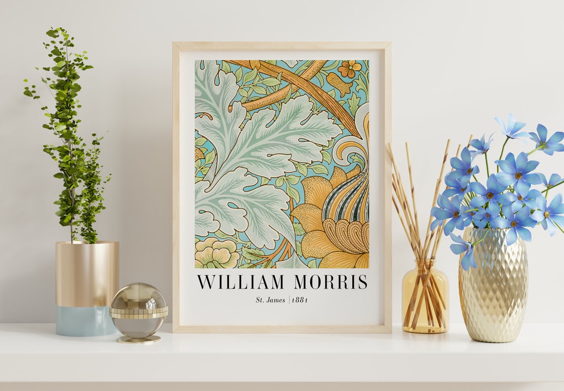 William Morris St. James 1881 Floral Pattern Arts Crafts Poster - Image 4