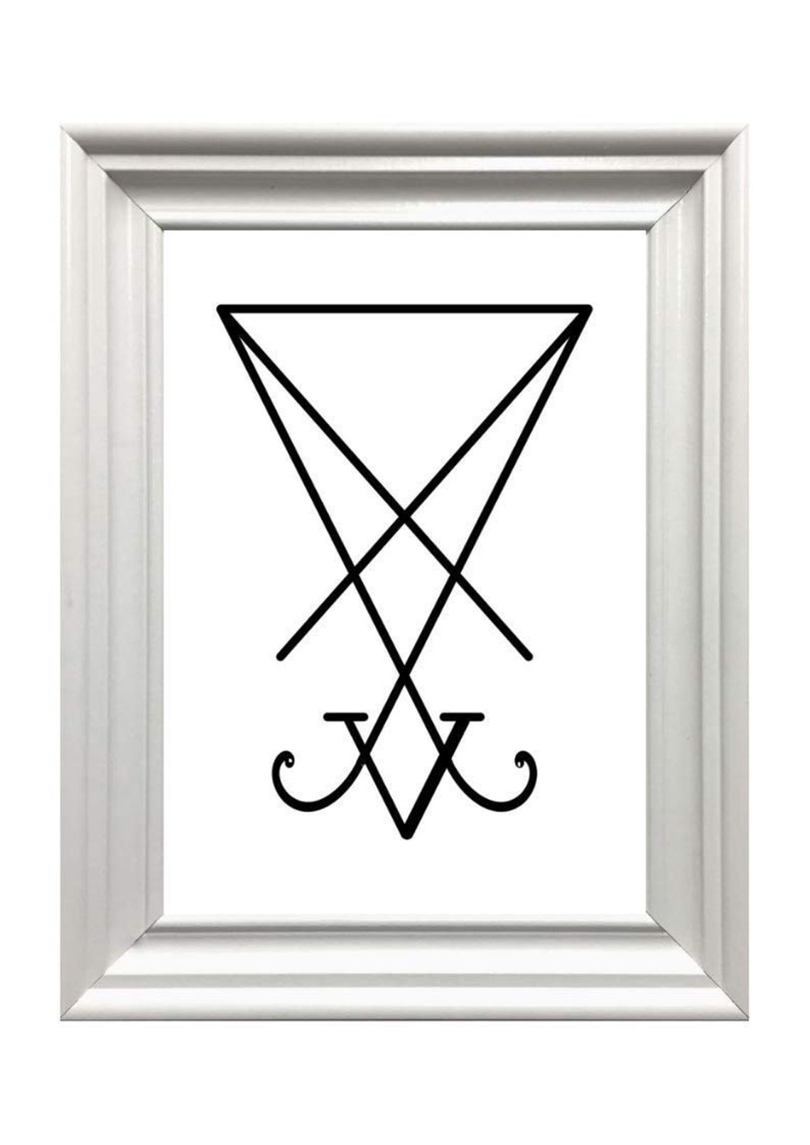 Din A4 Art Print Without Frame Seal Lucifer Devil Satan 666 Grimorium Verum Occultism Gothic Print Poster Image - Image 2