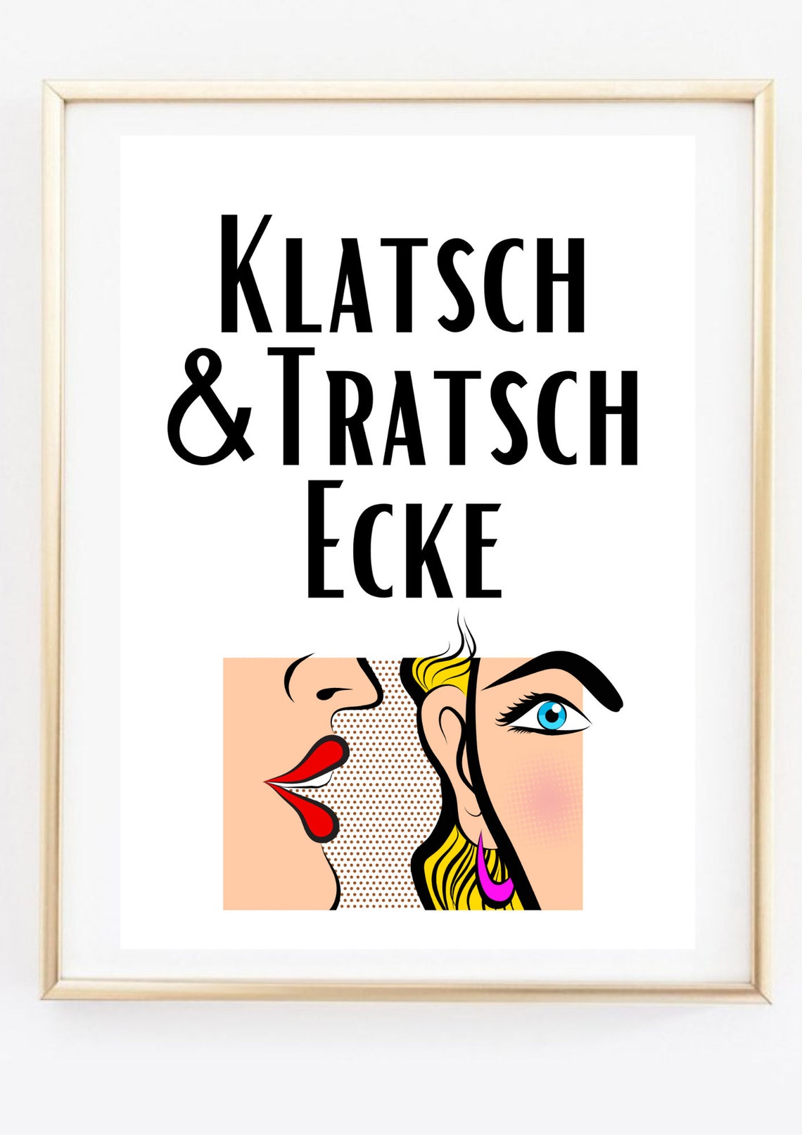 Din A4 Art Print Without Frame Gossip Corner Saying Coffee Kitchen Office Kitchen Gossip Picture Poster Print - Image 3