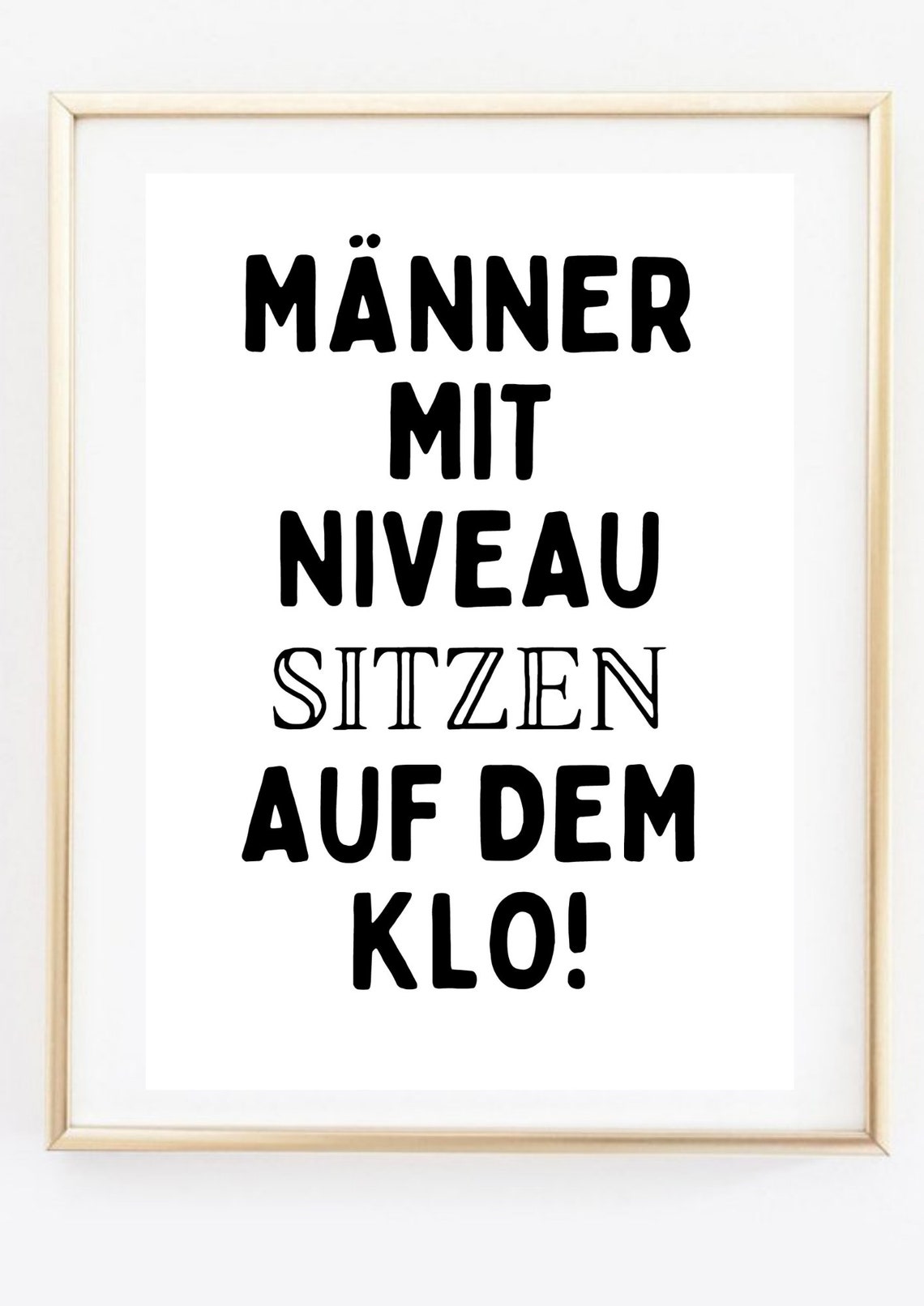 Funny German Quote Poster Bathroom Humor Typography Wall Art Print - Image 2