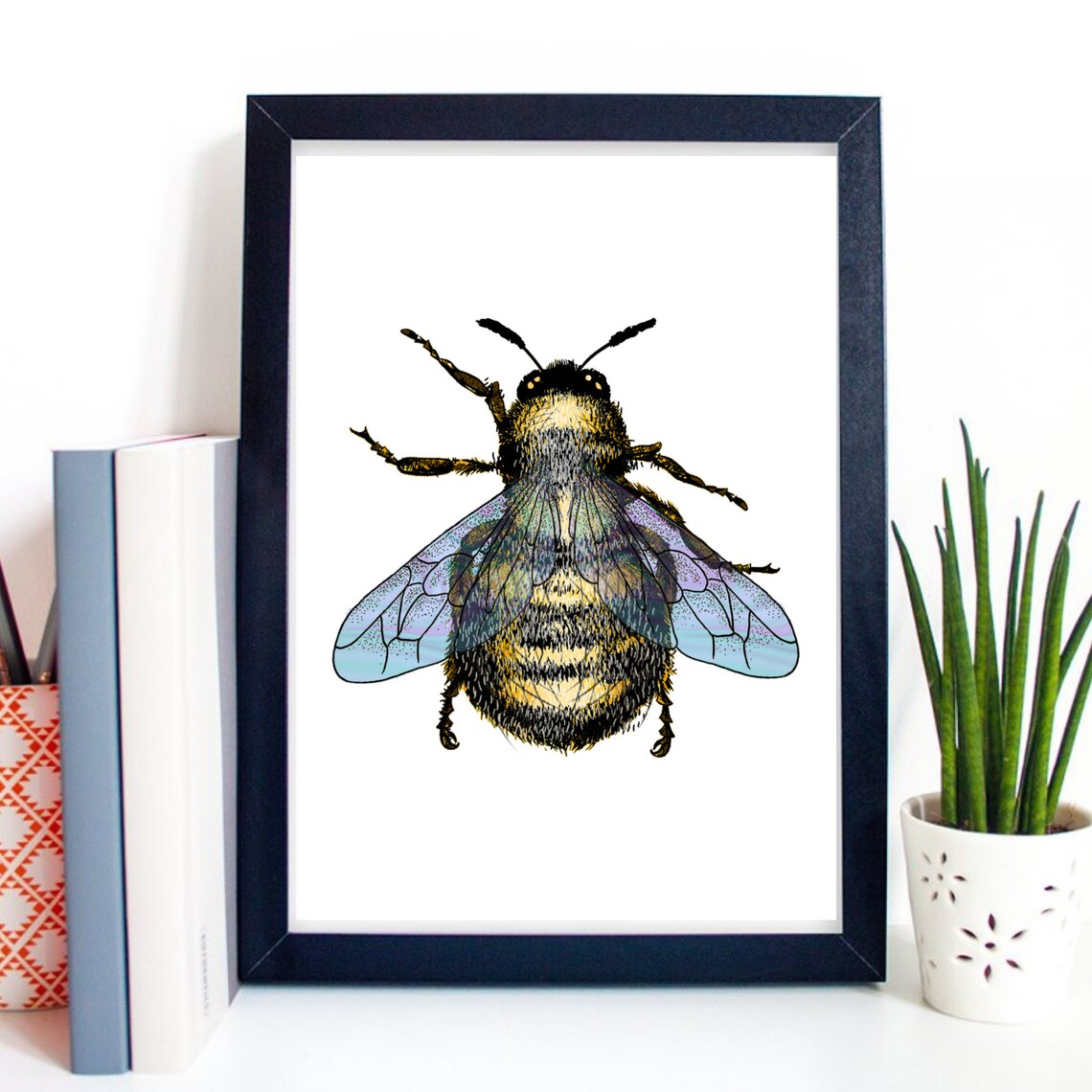 Bumblebee Bee Nature Insect Drawing, Poster - Image 2