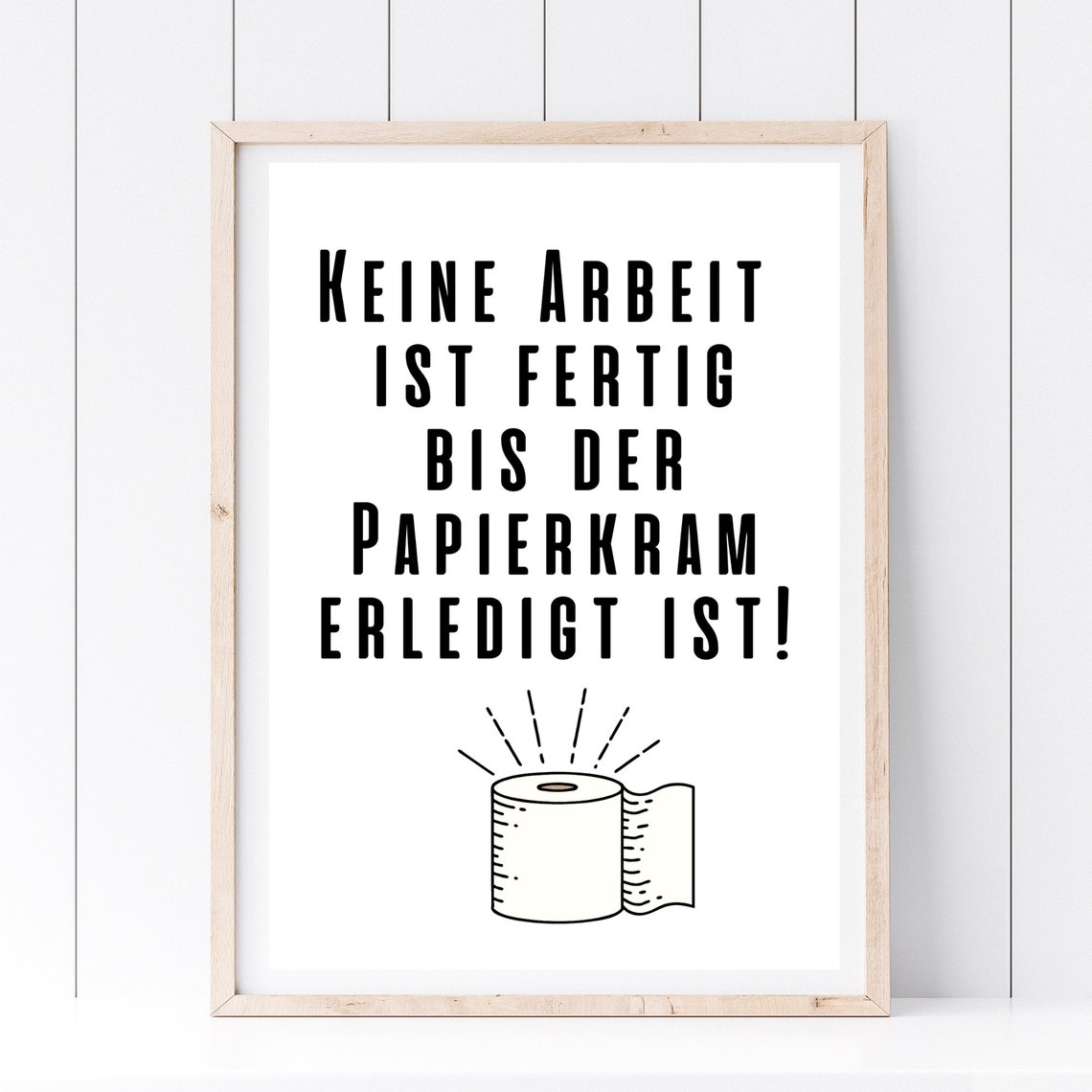 Din A4 Art Print Without Frame Funny Saying Paper Stuff Wc Toilet Toilet Bathroom Bathroom Guest Toilet Toilet Paper Picture Poster Print
