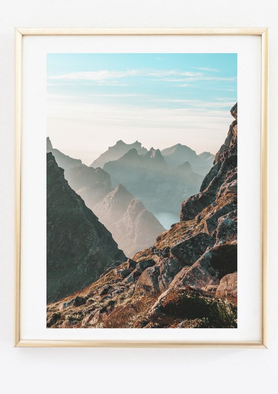 Din A4 Art Print Without Frame Mountain Landscape Landscape Mountains Mountains Mountain Photo Art Nature Print Poster Image