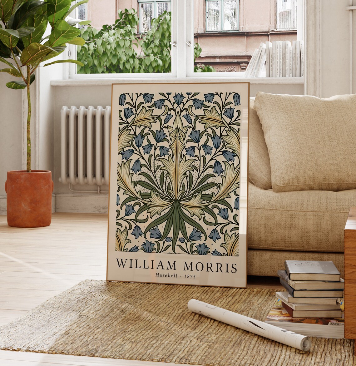 William Morris Harebell Botanical Kitchen Art Print - Image 4