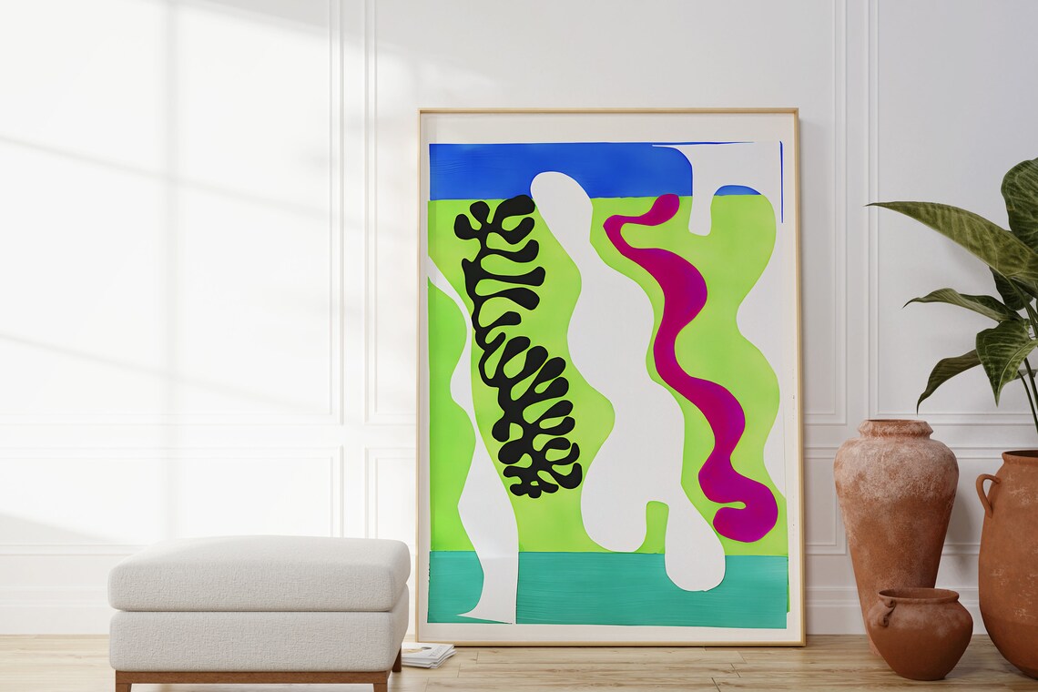 Henri Matisse The Lagoon Jazz Cut Out Abstract Colorful Poster - Image 3
