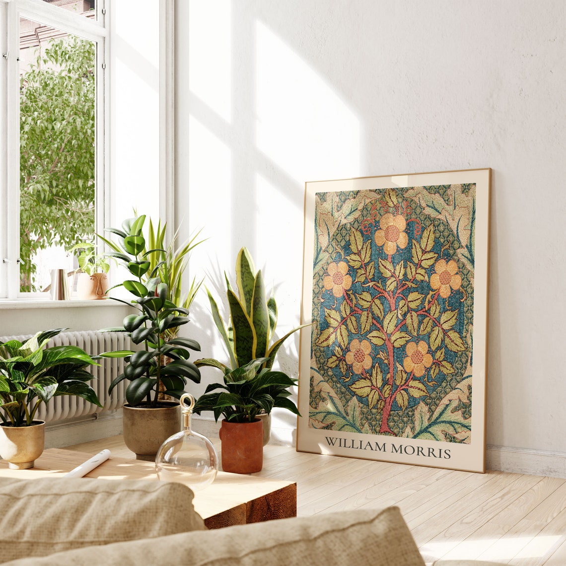 William Morris Orange Blossom Tree Floral Textile Pattern Poster - Image 4