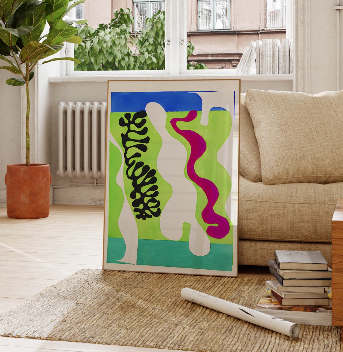 Henri Matisse The Lagoon Jazz Cut Out Abstract Colorful Poster - Image 4