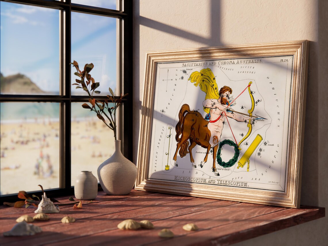 Sagittarius Zodiac Constellation Art Print, Celestial Decor - Image 3