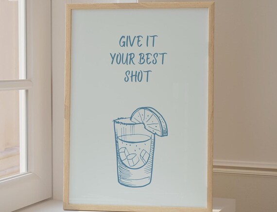 Bar Art Print, Modern Bar Cart Decor