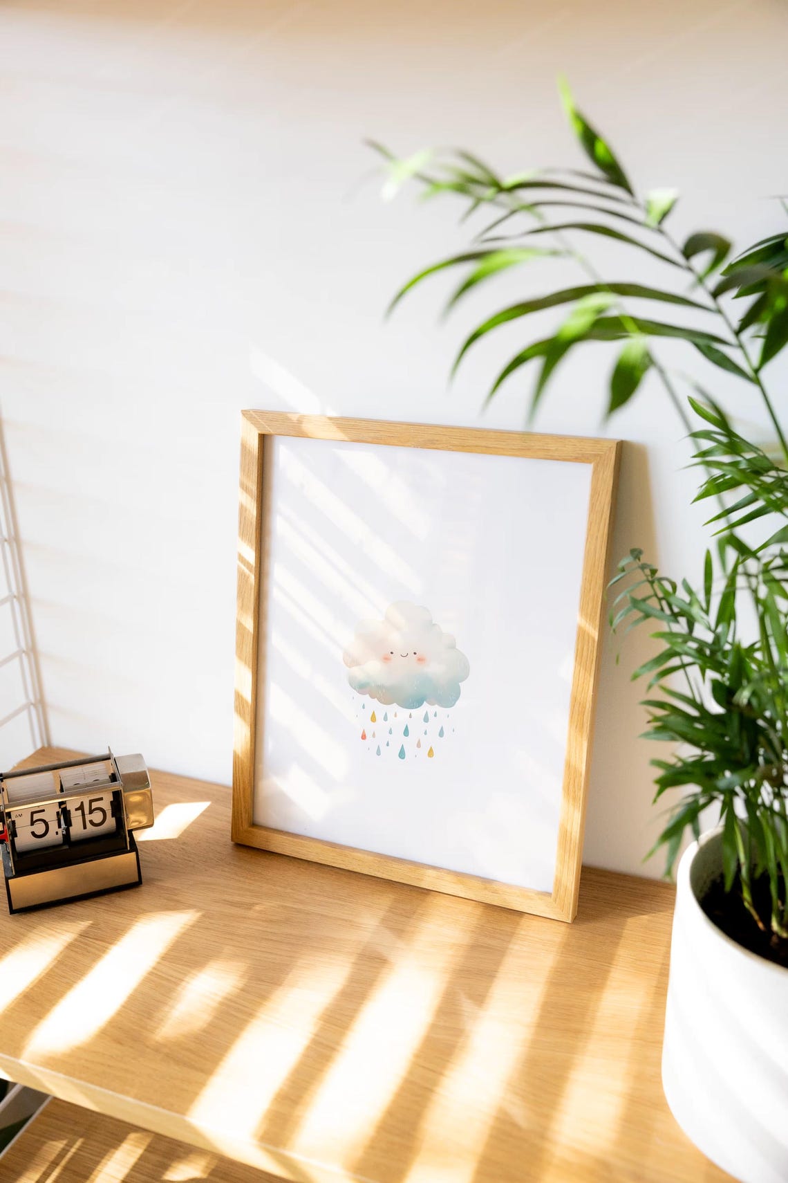 Cute Cloud Bursting Neutral Cloud Print Rain And Cloud Nursery Art Wall Art Boho Nursery Decor Neutral Kids Room Decor