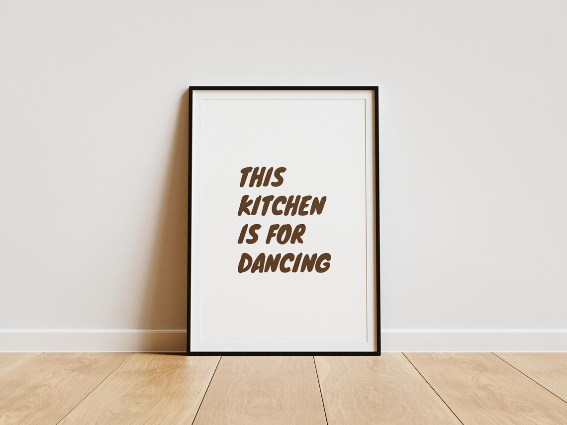 Funny Kitchen Print, Minimalist Quote Art