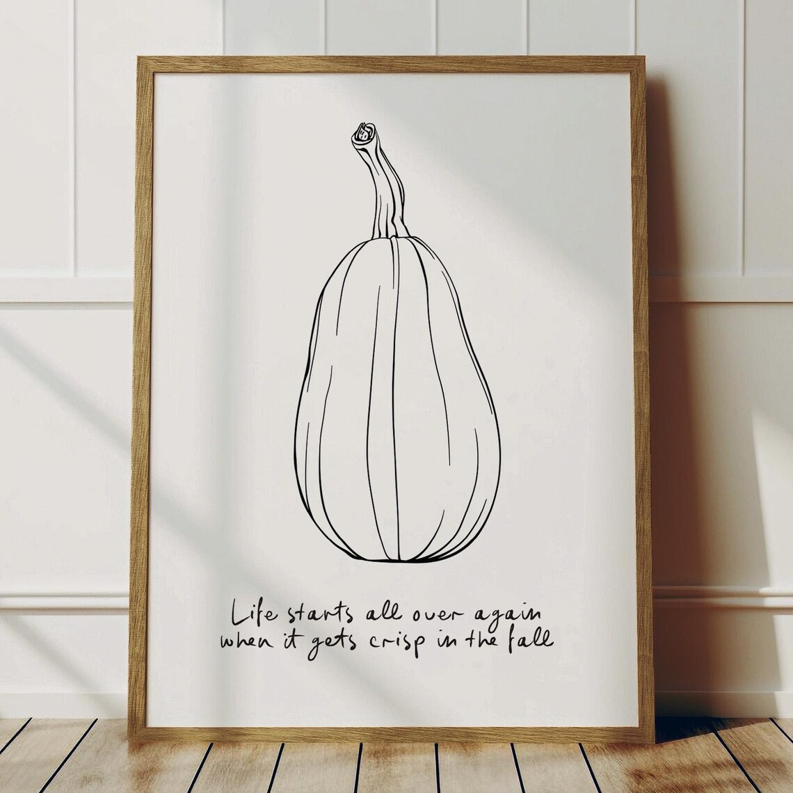 Life Starts All Over Again When It Gets Crisp In The Fall Pumpkin Poster