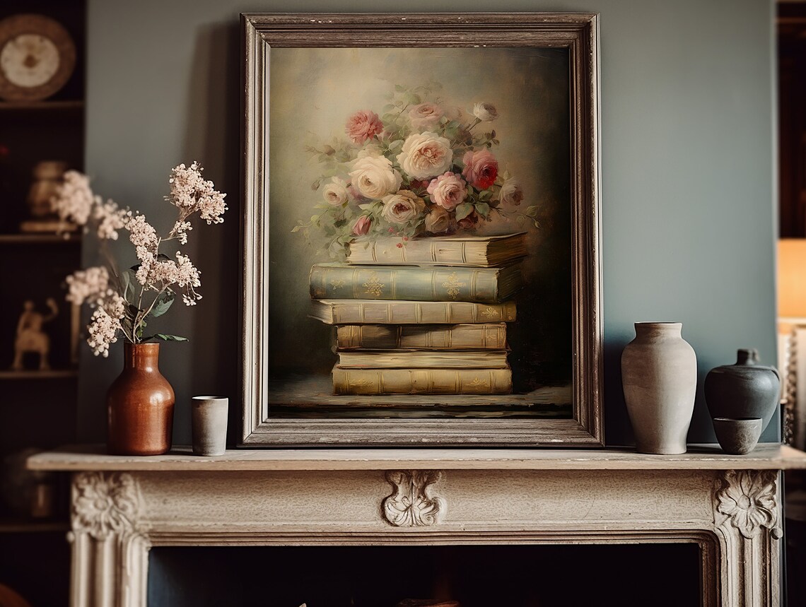 Spring Books Moody Dark Academia Art Print - Image 5