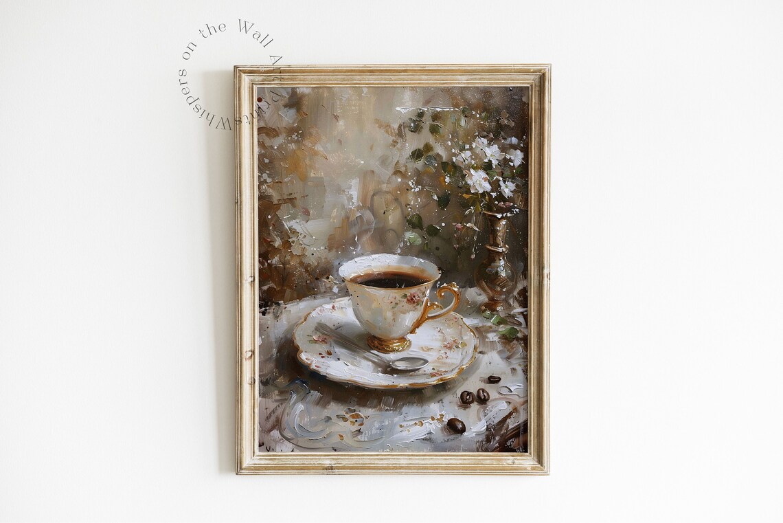 Neutral Coffee Art, Moody Victorian Art Print - Image 2