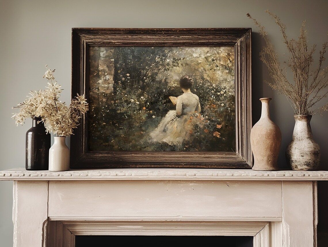 Autumn Woman Reading Art Print, Light Academia - Image 6