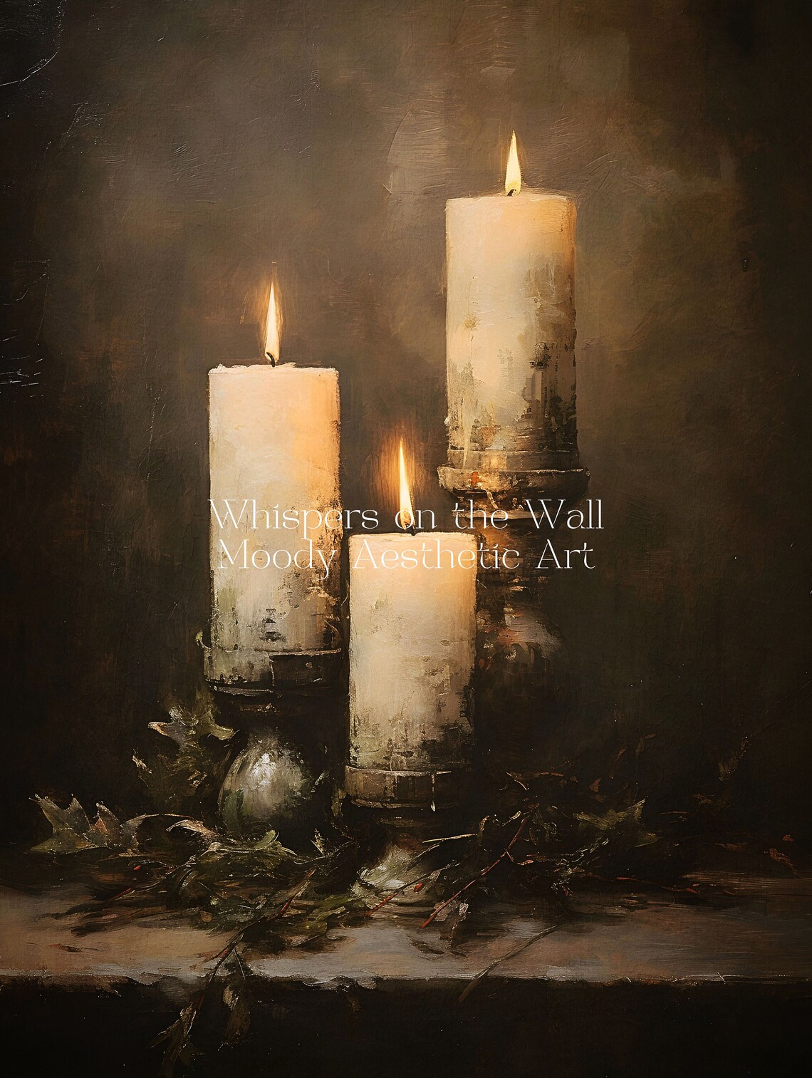 Gothic Dark Academia Victorian Candles Art Print - Image 5