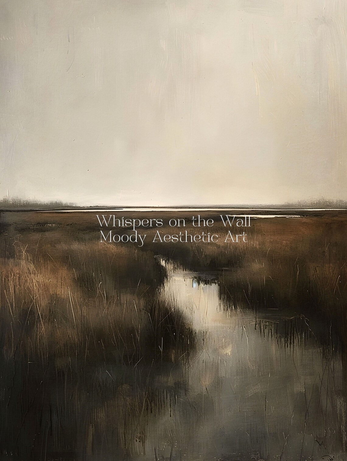 Marsh Landscape Painting, Moody Dark Academia Art Print - Image 5