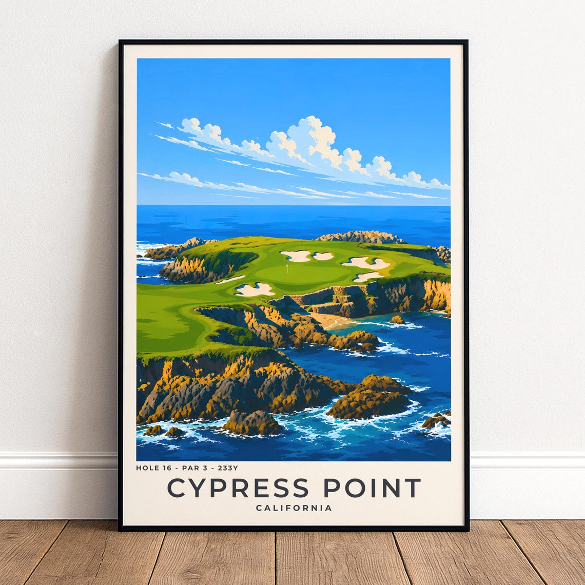 Cypress Point Golf Poster, 16th Hole