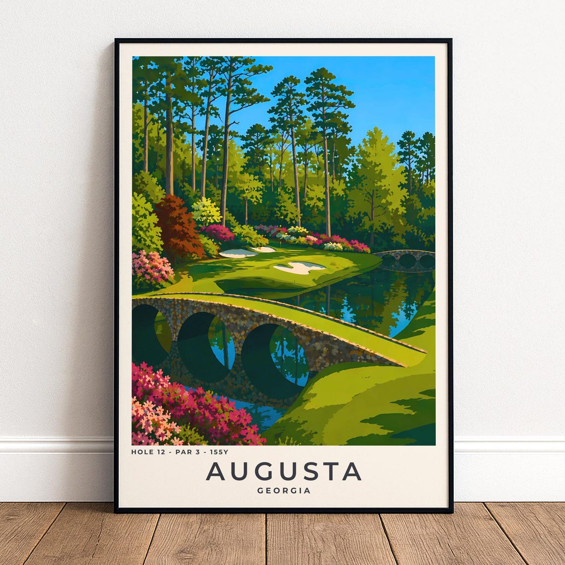 Augusta Golf Poster, 12th Hole Wall Art