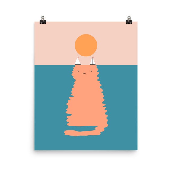 Cat Landscape 170 Art Print