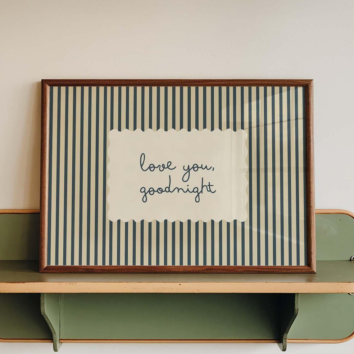 Love You Goodnight Handdrawn Typography Art Print