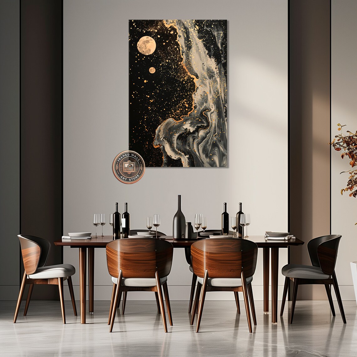 Mystical Moonscape Abstract Space Art Print - Image 2