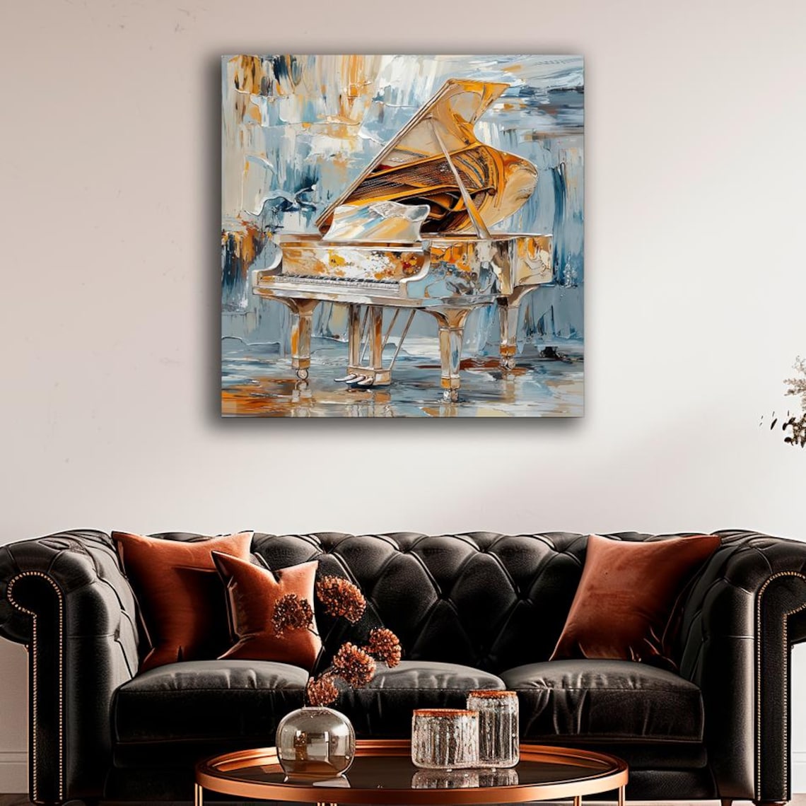 Abstract Grand Piano, Modern Music Wall Art Print - Image 2