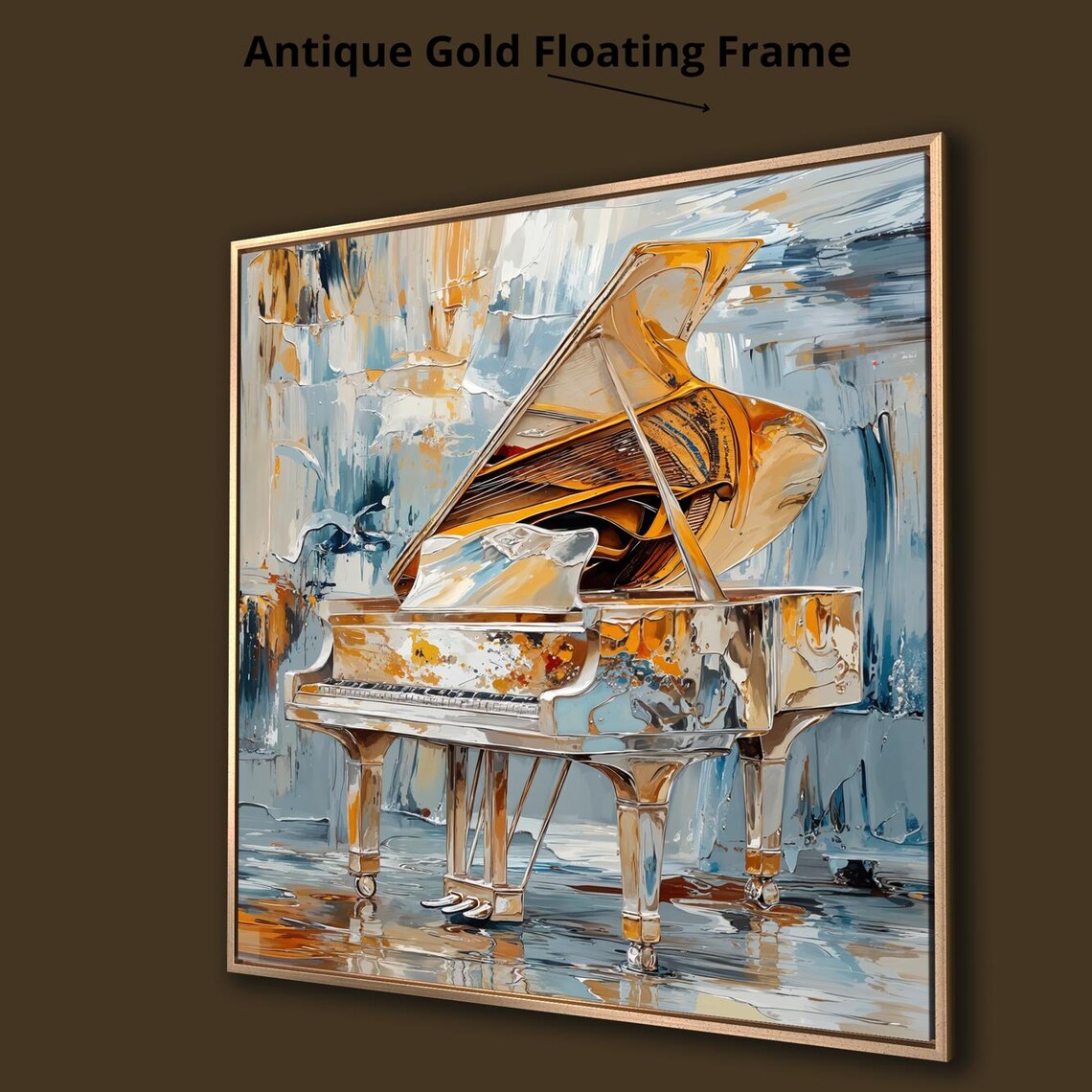 Abstract Grand Piano, Modern Music Wall Art Print - Image 3
