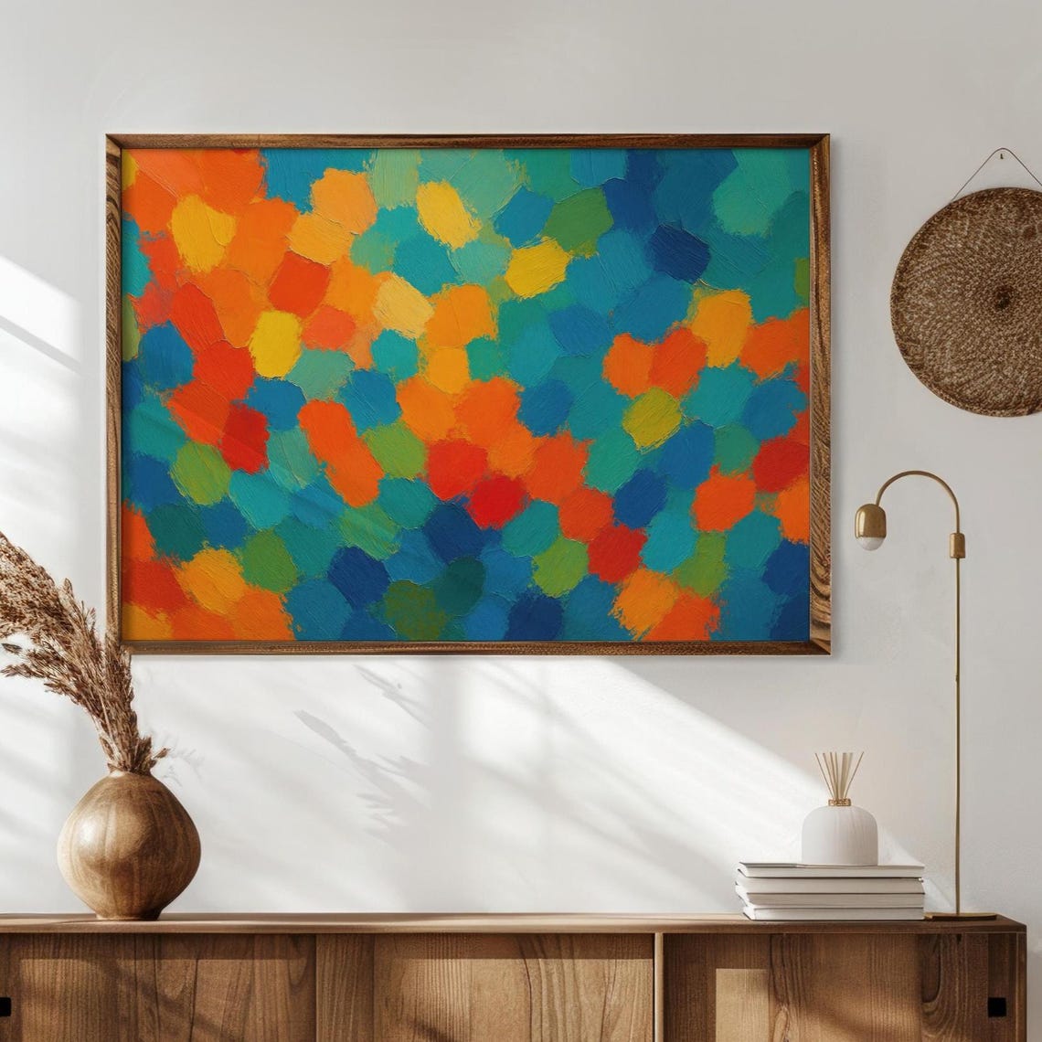Vibrant Abstract Colorful Modern Wall Art Trendy Poster