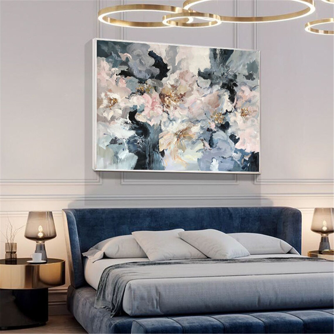 Pink Floral Abstract Art Print, Personalized Custom - Image 2