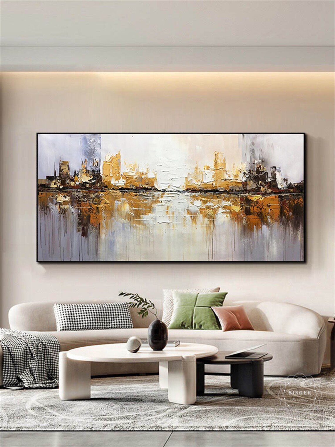 Brown Abstract Painting, Minimalist Wabi-Sabi Art Print - Image 4