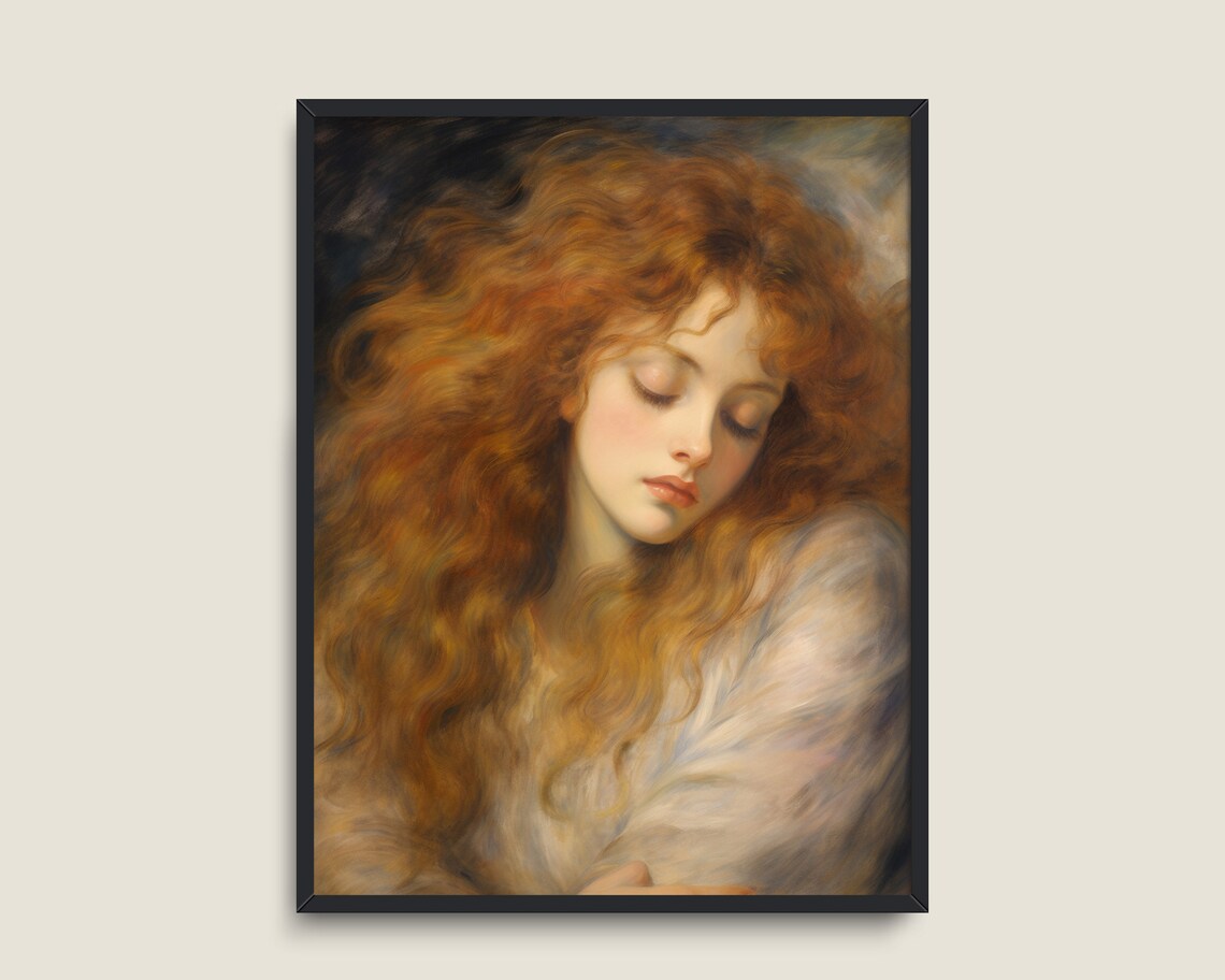 Vintage Woman Portrait Art Print, Rustic Victorian - Image 3