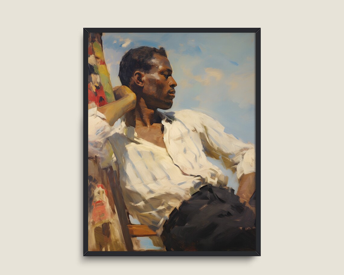 Vintage Gentleman Portrait Wall Art Print - Image 3