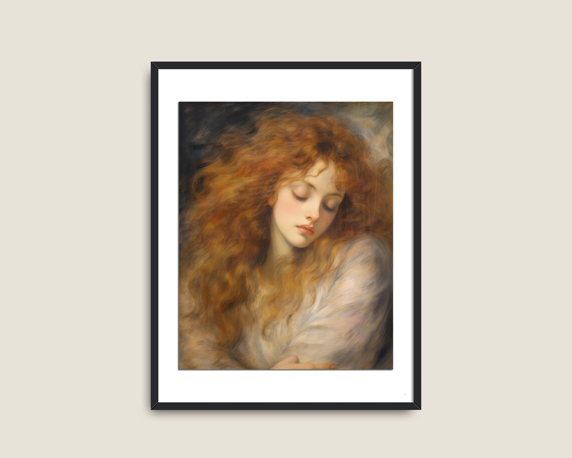 Vintage Woman Portrait Art Print, Rustic Victorian - Image 2