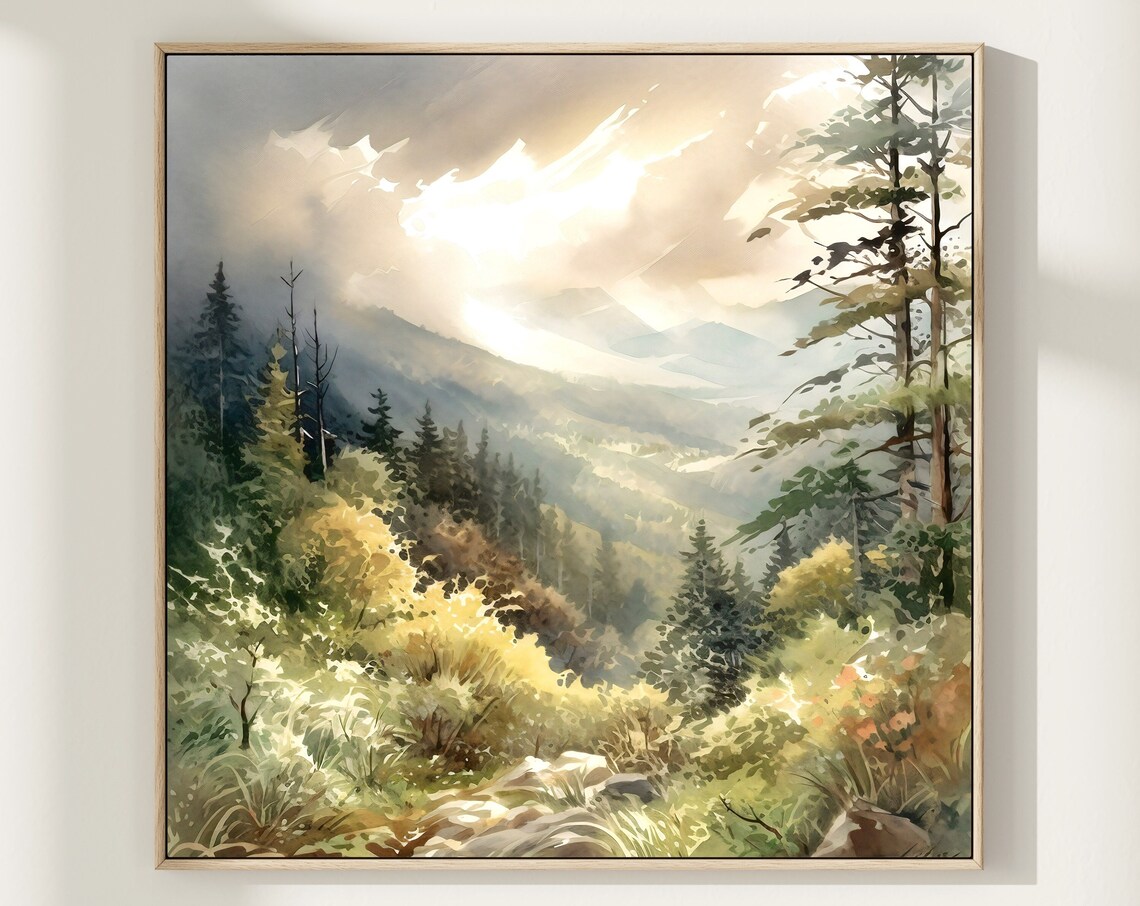 Great Smoky Mountains National Park Watercolor Poster