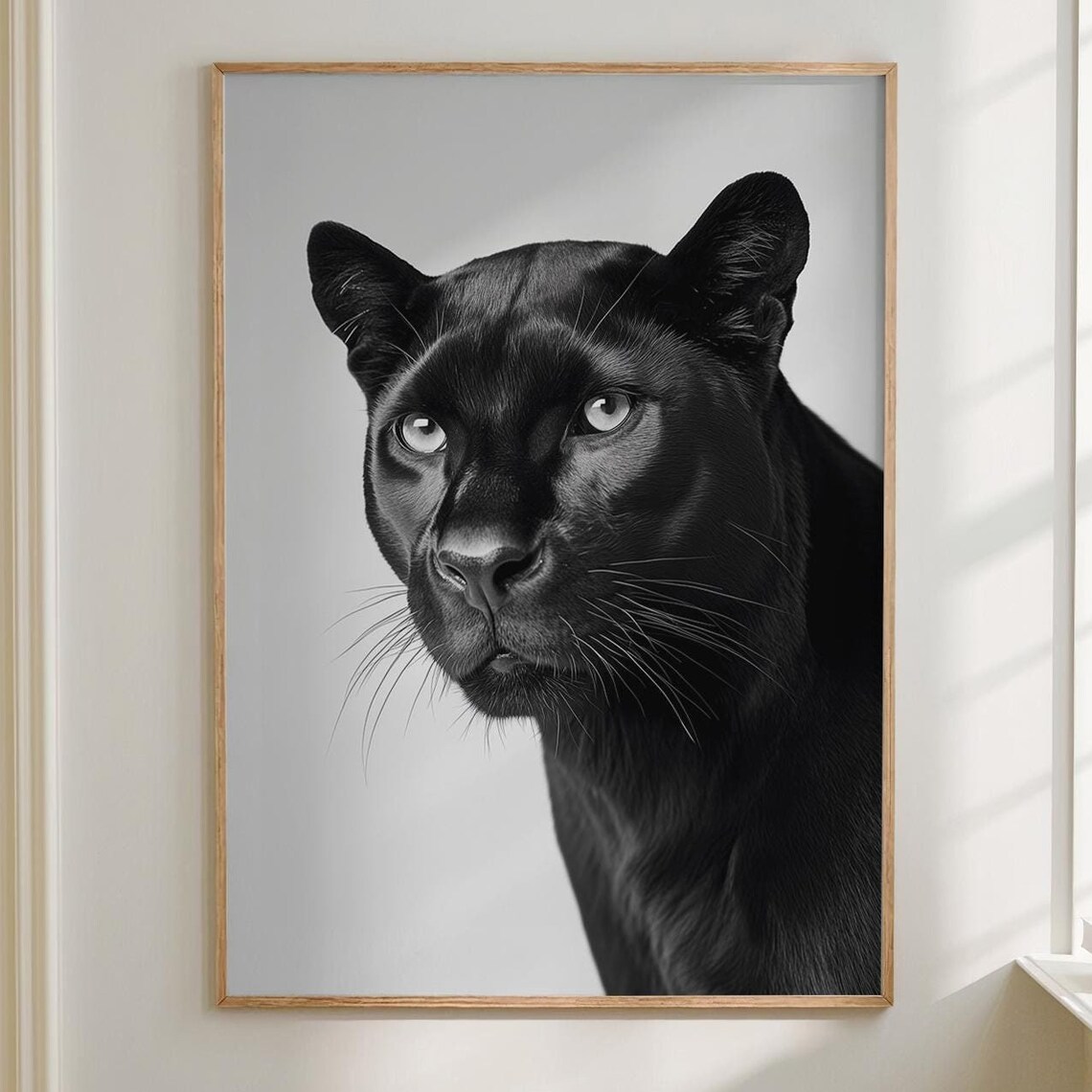 Black Panther Fashion Magazine Inspired Poster Animal Portrait Photography Print Funny Bathroom Decor Large Wall Art 2756