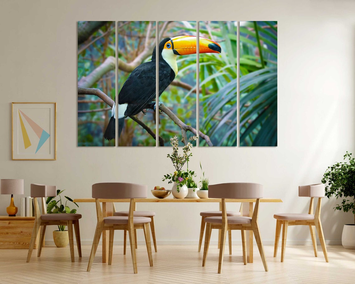 Toco Toucan On Branch Tropical Bird Orange Beak Jungle Photo Poster - Image 6