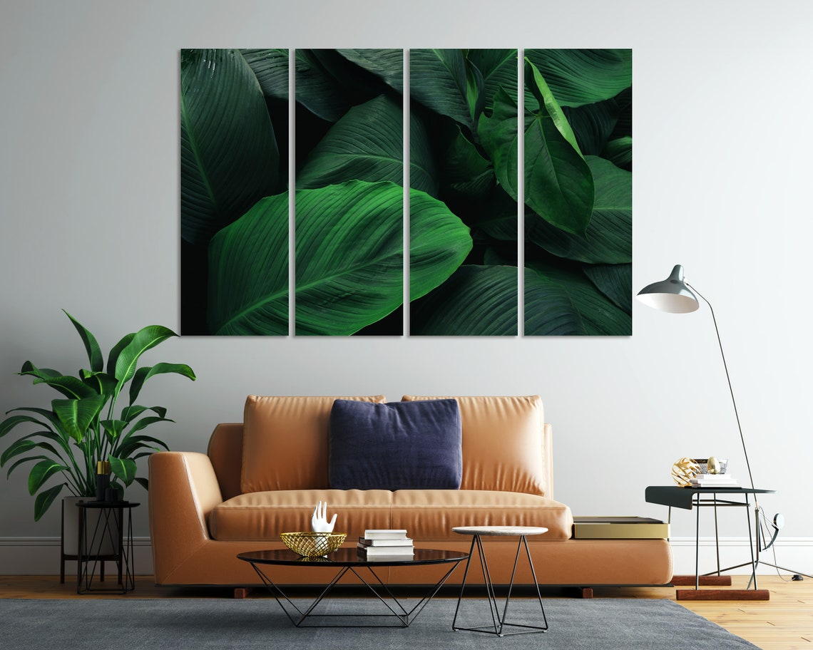 Lush Green Tropical Leaves Close Up Vibrant Botanical Art Poster - Image 7
