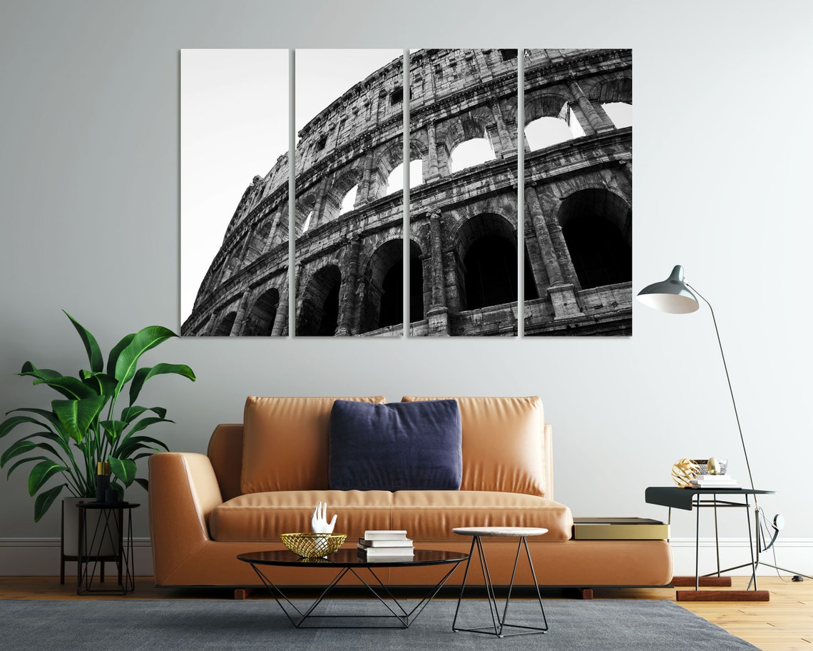 Colosseum Rome Black And White Architecture Photography Wall Art - Image 7