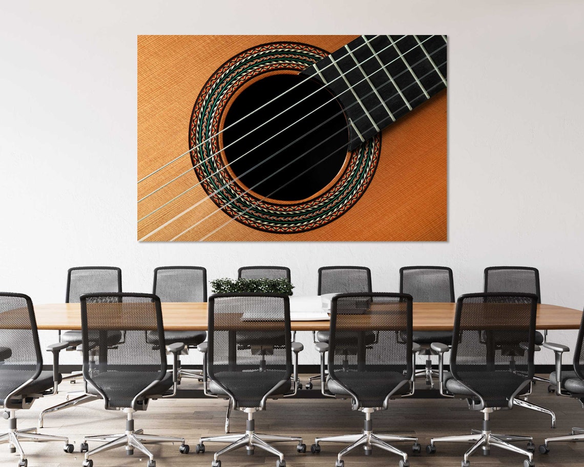 Classical Guitar Sound Hole Close Up Strings Music Wall Art Poster - Image 5