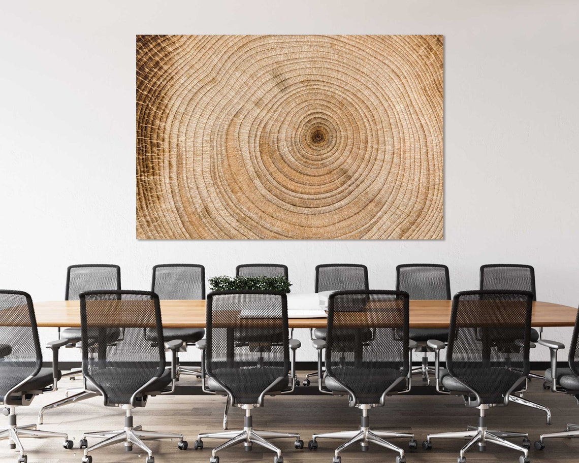 Tree Trunk Cross Section Growth Rings Natural Wood Texture Poster - Image 5