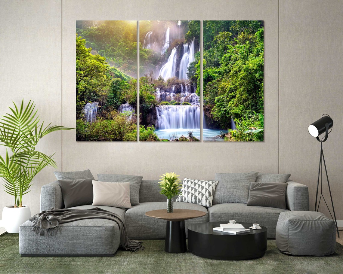 Thi Lo Su Waterfall Thailand Lush Jungle Tall Cascades Nature Poster - Image 2