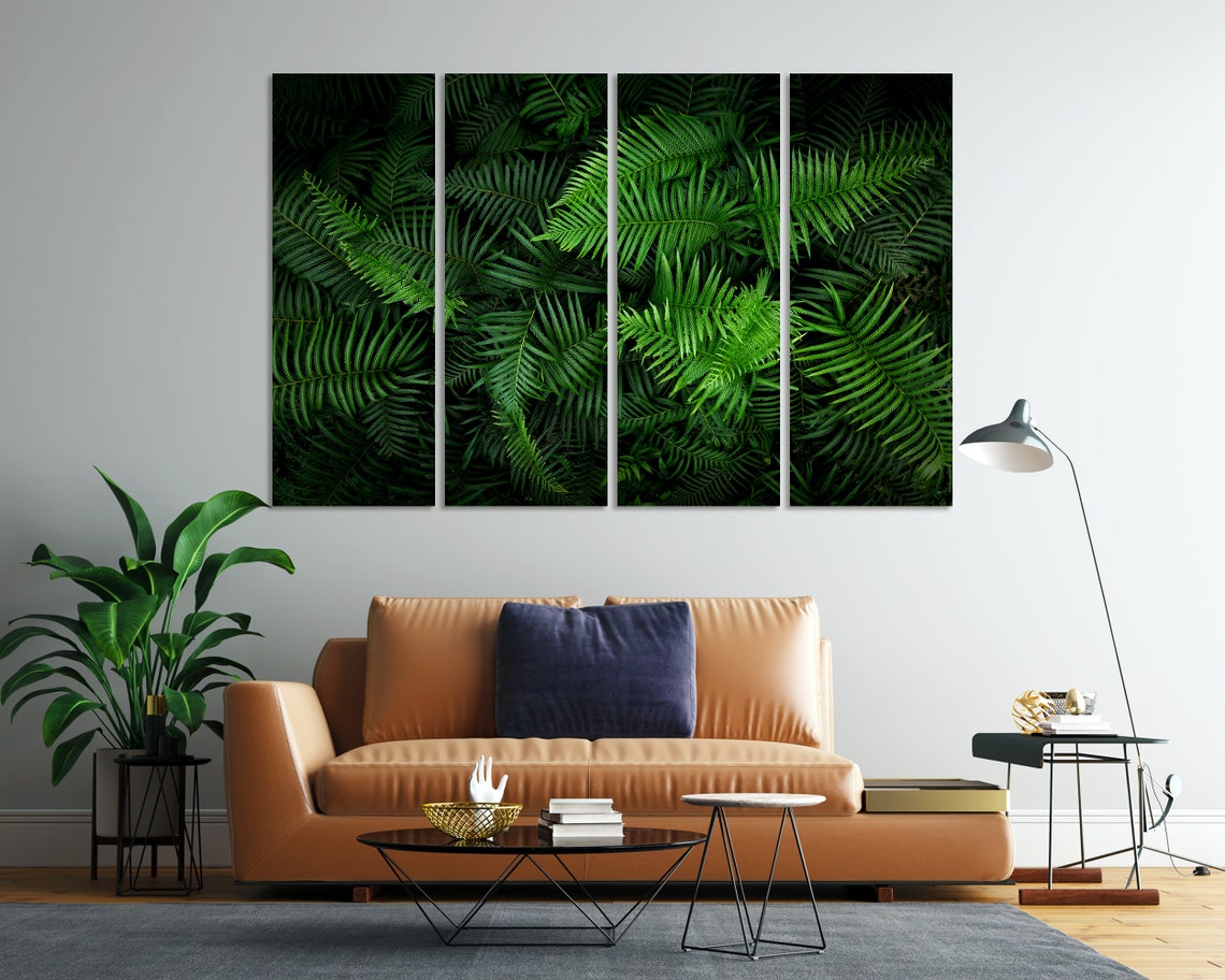 Dark Tropical Fern Leaves Lush Green Foliage Botanical Wall Art Print - Image 7