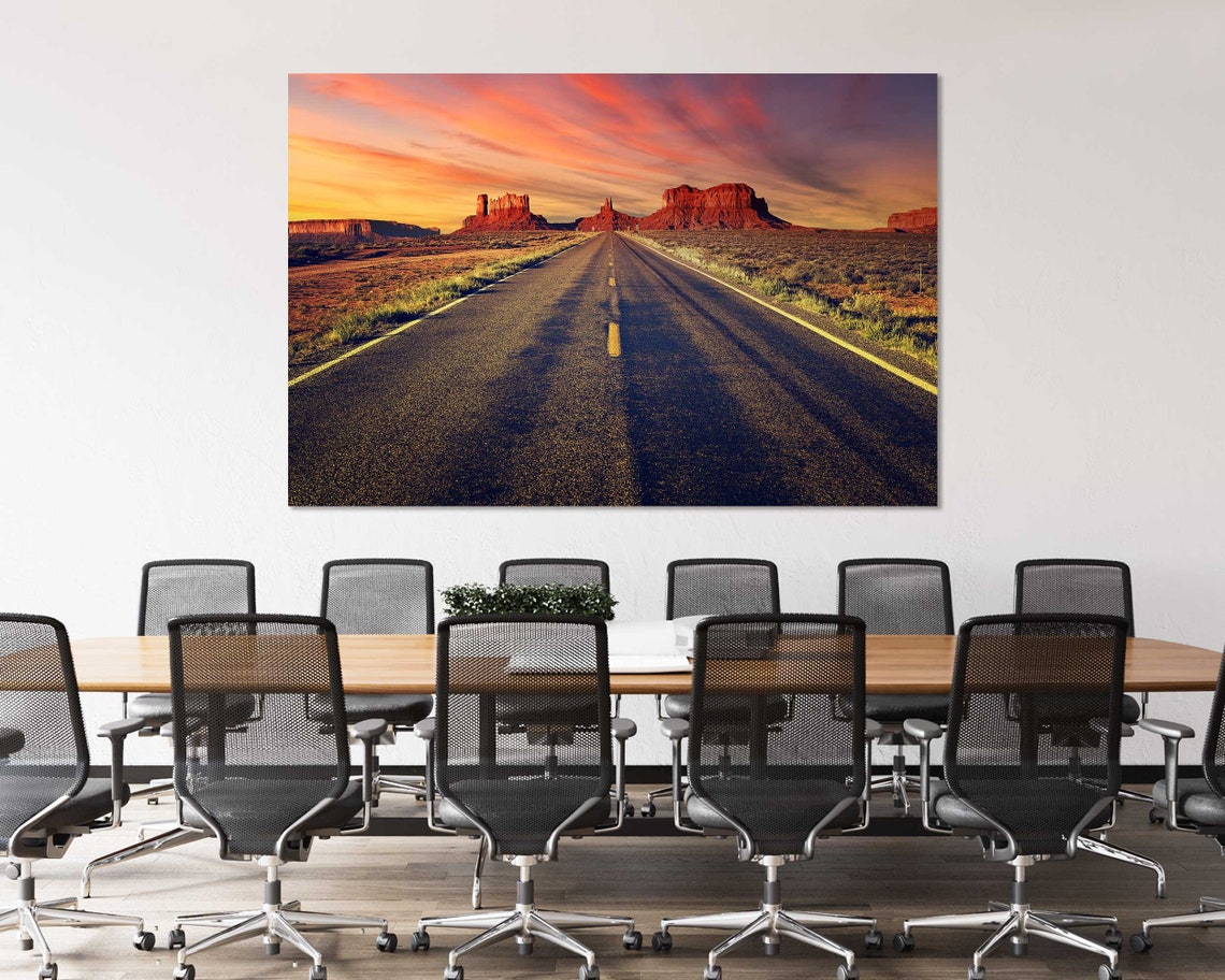 Desert Road To Monument Valley Sunset Red Rock Buttes Southwest Poster - Image 4