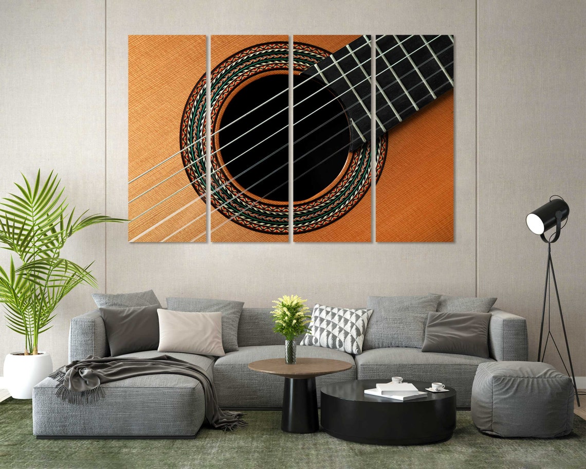Classical Guitar Sound Hole Close Up Strings Music Wall Art Poster - Image 7