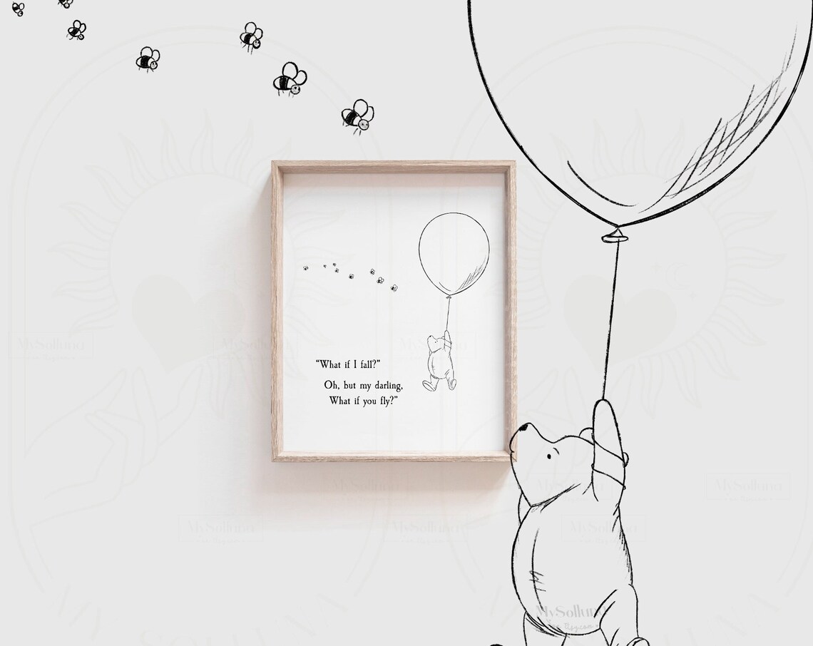 Winnie The Pooh What If I Fall Poster Print